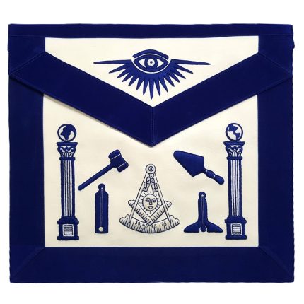 Masonic apron, Masonic hand emb apron, masonic regalia, freemason regalia, freemason aprons,