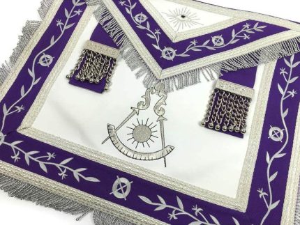 Masonic apron, Masonic Machine emb apron, masonic regalia, freemason regalia, freemason aprons,