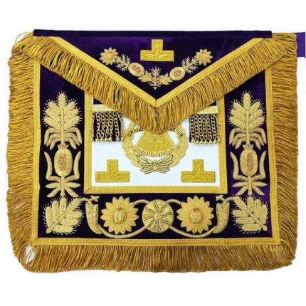 Masonic apron, Masonic hand emb apron, masonic regalia, freemason regalia, freemason aprons,