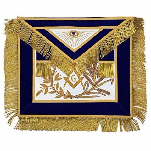 Masonic apron, Masonic hand emb apron, masonic regalia, freemason regalia, freemason aprons,