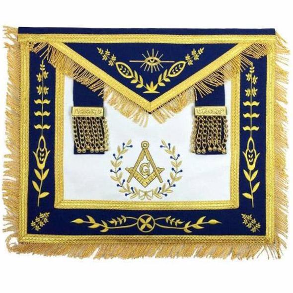 Masonic apron, Masonic Machine emb apron, masonic regalia, freemason regalia, freemason aprons,