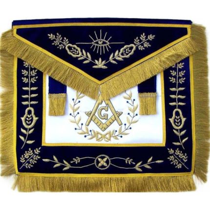 Masonic apron, Masonic hand emb apron, masonic regalia, freemason regalia, freemason aprons,