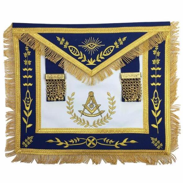 Masonic apron, Masonic Machine emb apron, masonic regalia, freemason regalia, freemason aprons