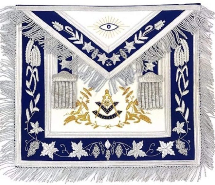 Masonic apron, Masonic hand emb apron, masonic regalia, freemason regalia, freemason aprons,