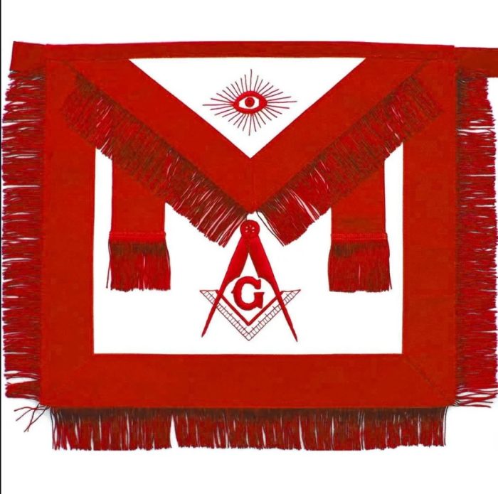 Masonic apron, Masonic hand emb apron, masonic regalia, freemason regalia, freemason aprons,