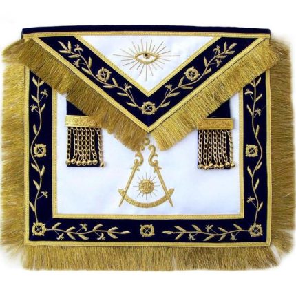 Masonic apron, Masonic hand emb apron, masonic regalia, freemason regalia, freemason aprons,