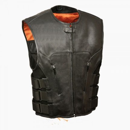 Motorbike Leather Vest