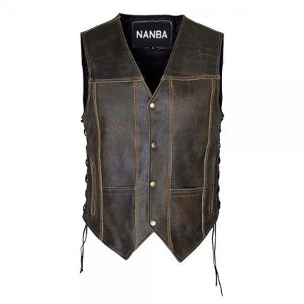 Motorbike Leather Vest