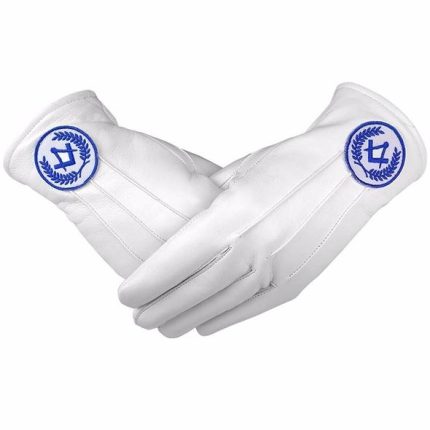 Masonic Soft Leather Gloves Without Square Compass & G Blue