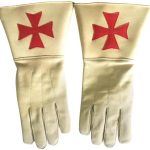 St. Thomas of Acon Gauntlets Red Cross Soft Leather Gloves