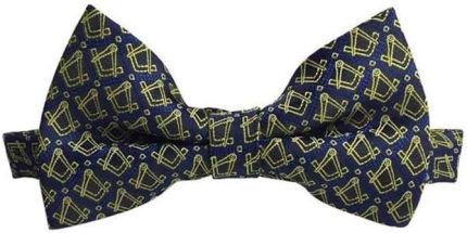 Masonic Regalia 100% Silk woven Bow Tie with Square Compass & G