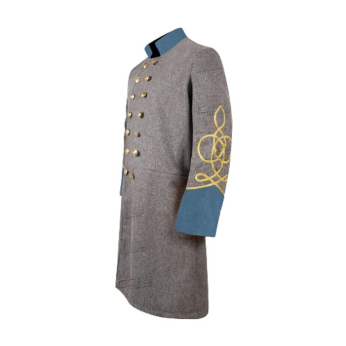 Civil War Confederate 2 Row Braid Double Breast Infantry Frock Coat