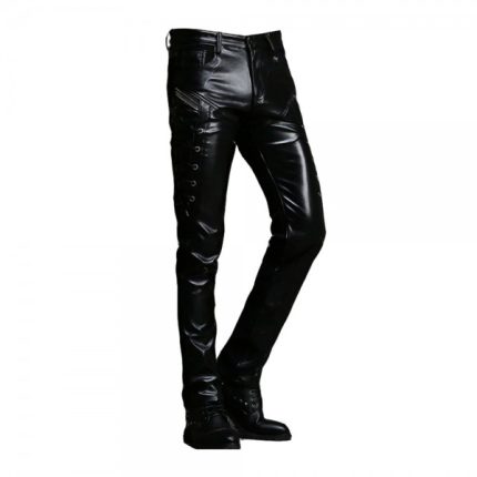 Men Leather Fashion Pants