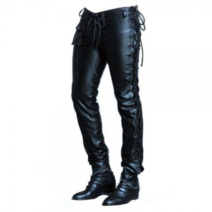 Men Leather Fashion Pants