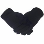 Masonic Knight Templar Plain 100% Cotton Glove Black