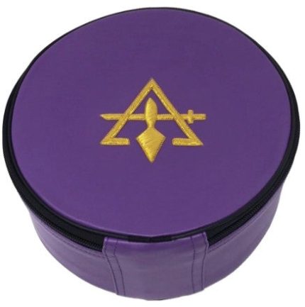 Cryptic Royal & Select Masonic Hat/Cap Case Purple