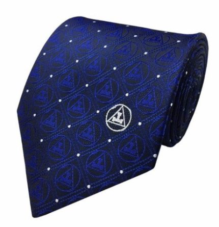 Masonic Regalia Silk Tie with Royal arch Triple tau Mens Masonic Necktie