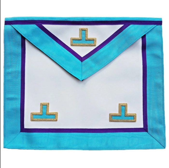 Masonic apron, Masonic hand emb apron, masonic regalia, freemason regalia, freemason aprons,