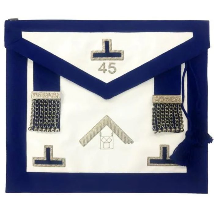 Masonic apron, Masonic hand emb apron, masonic regalia, freemason regalia, freemason aprons,