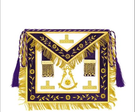 Masonic apron, Masonic hand emb apron, masonic regalia, freemason regalia, freemason aprons,