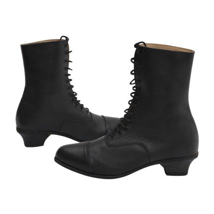 Leather shoes with 12 eye/hoop ankle high lace-up boots with leather laces 100% Genuine Leather round tip and leather sole. Military style fashion boots genuine leather Leather sole delivers comfort long lasting wear