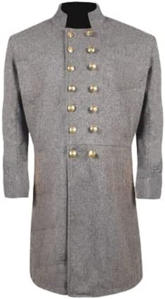 Civil War CS Senior Officer's Double Breasted Grey Wool Frock Coat